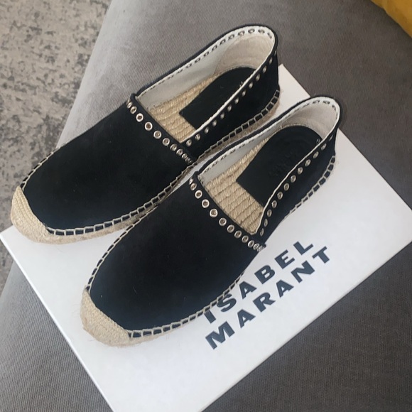 Brand new never worn black suede Isabel Marant espadrilles size 39 - Picture 1 of 5